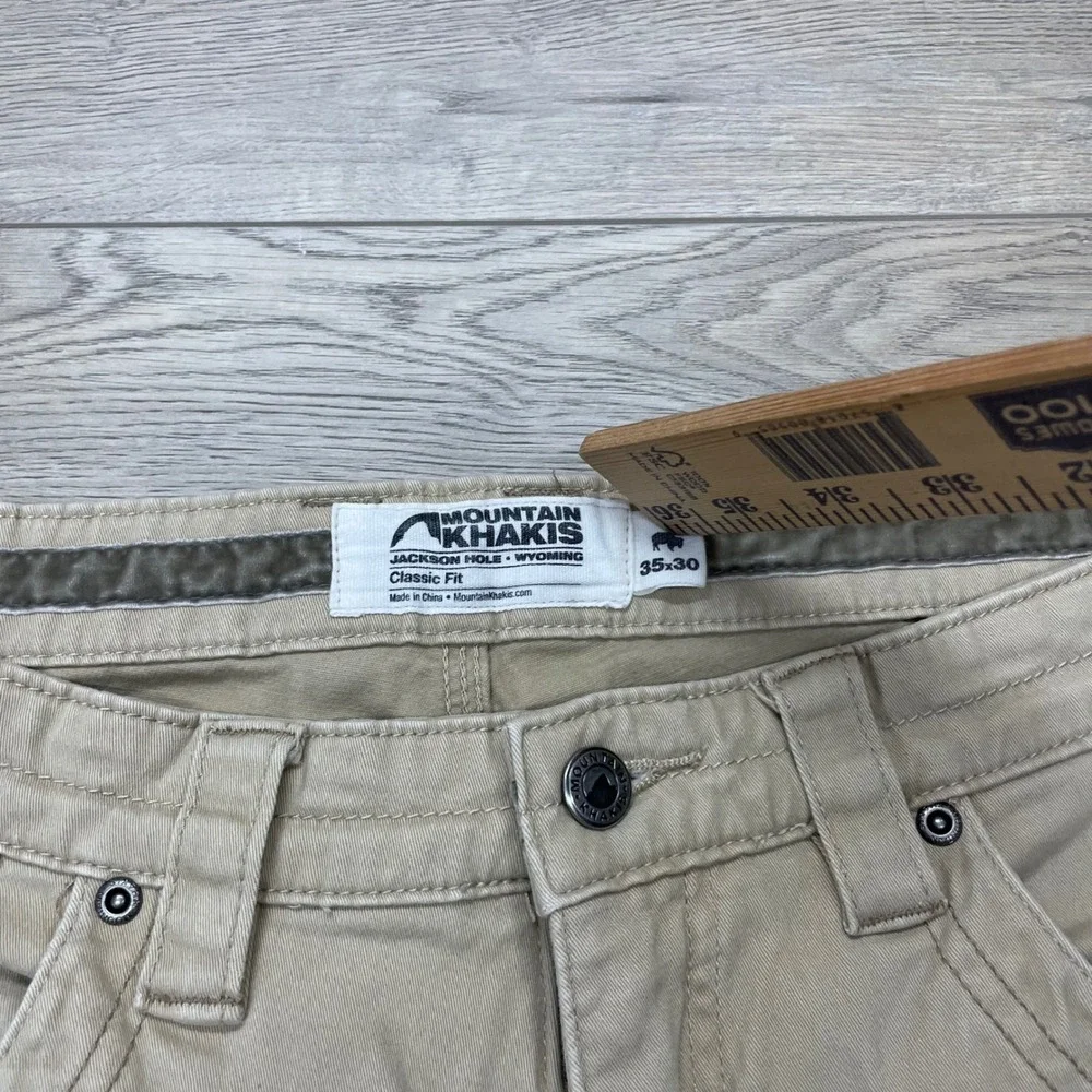 Mountain Khakis Camber 105 Pant Mens 35x30 Tan Classic Fit Canvas Work Trousers